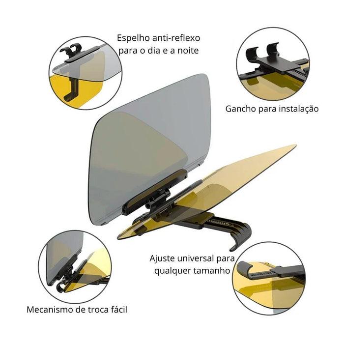 Visor Automotivo Antirreflexo 2 em 1 Filtro Polarizado - Minas Tec Automotivo